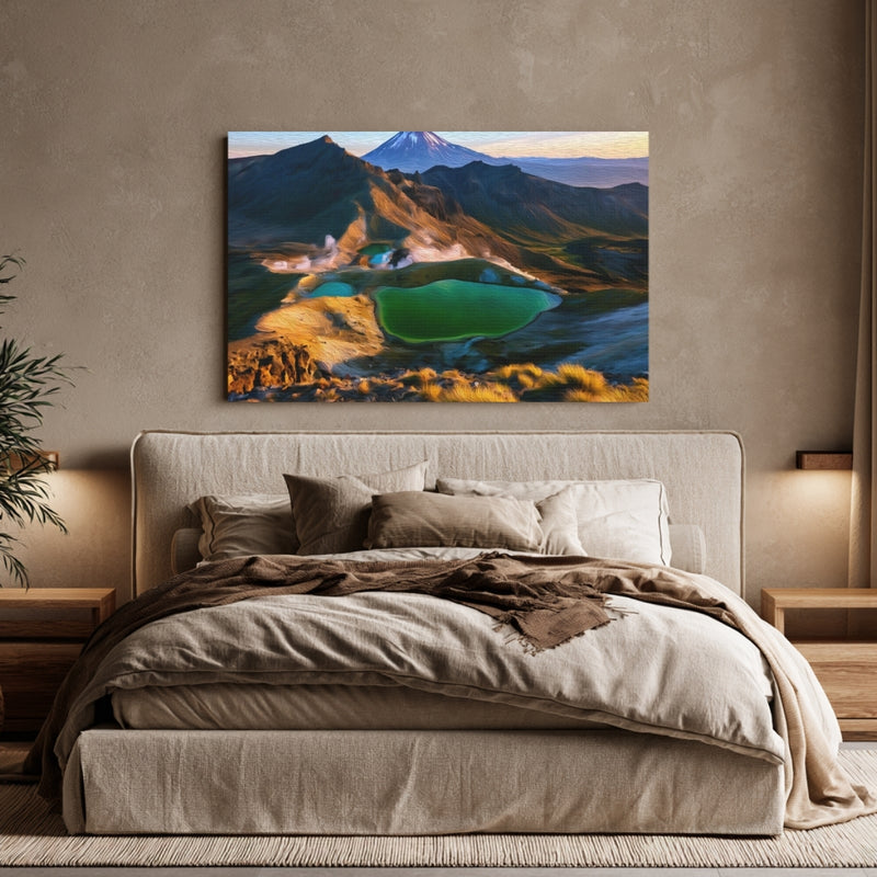 Emerald Lakes Volcanic Peaks — Tongariro National Park, New Zealand, view 6