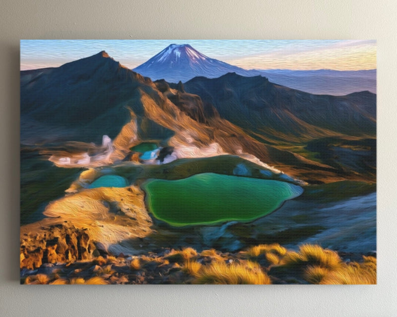 Emerald Lakes Volcanic Peaks — Tongariro National Park, New Zealand
