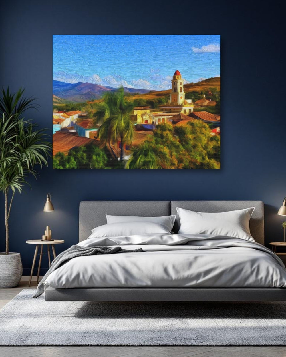 Trinidad, Cuba  | Colonial Rooftops and Bell Tower | Original Series Gallery Canvas detail