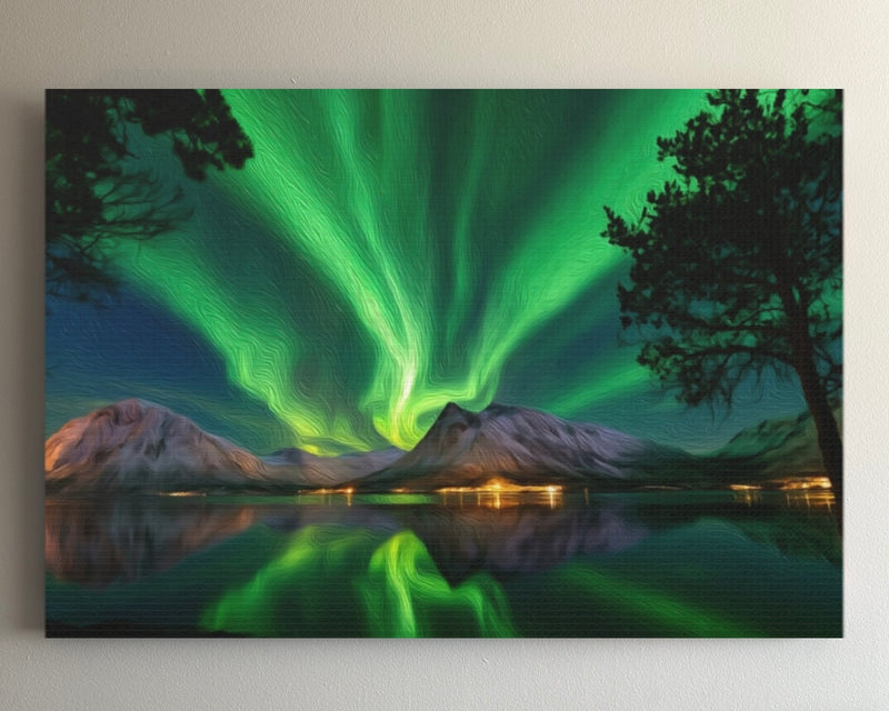 Aurora Over Arctic Fjord — Tromsø, Norway