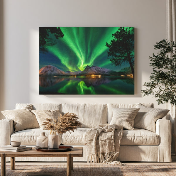 Tromsø, Norway | Aurora Over Arctic Fjord | Original Series Gallery Canvas