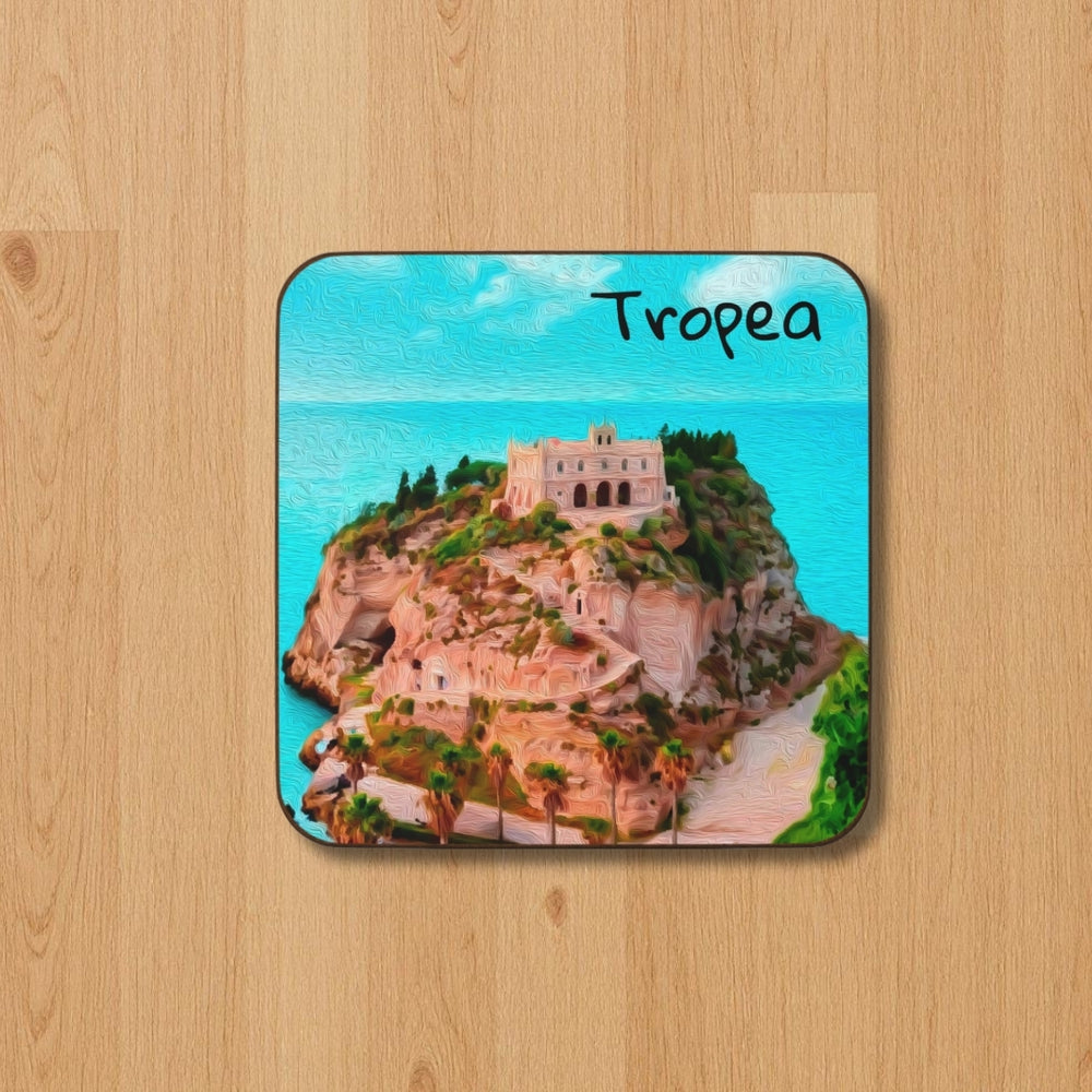 Tropea, Italy | Clifftop Sanctuary by Sea | Original Series Hardboard Coaster