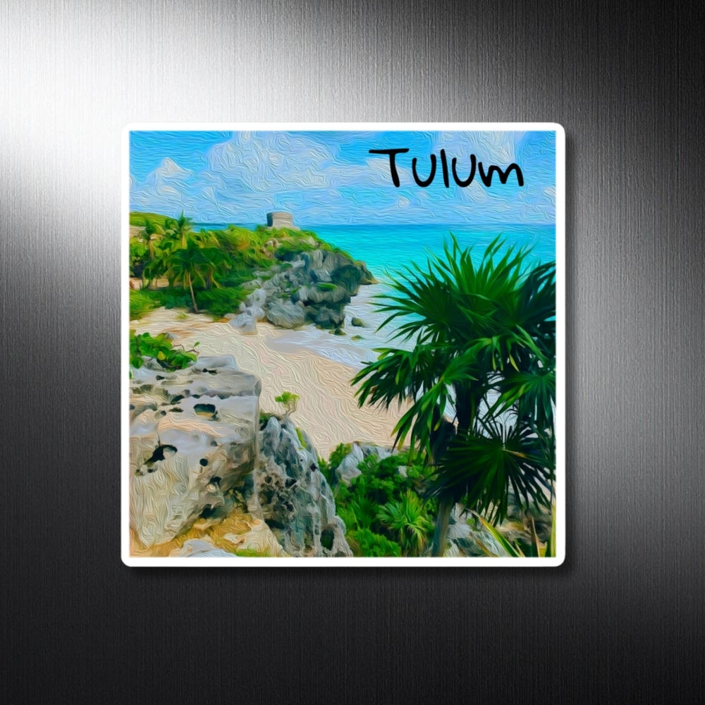 Tulum, Mexico | Ancient Ruins Coastal Cliffs | Original Series Decorative Magnet
