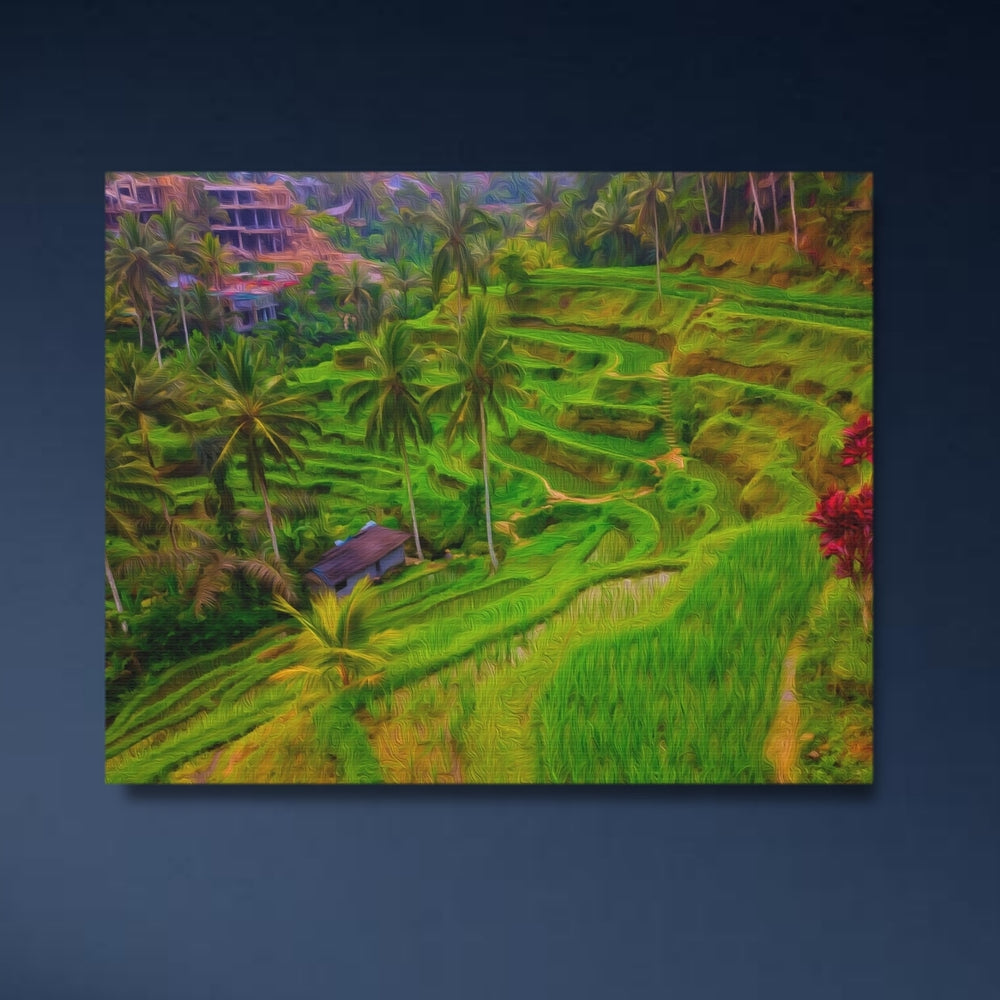 Ubud, Indonesia | Tegalalang Rice Terrace Fields | Original Series Gallery Canvas detail