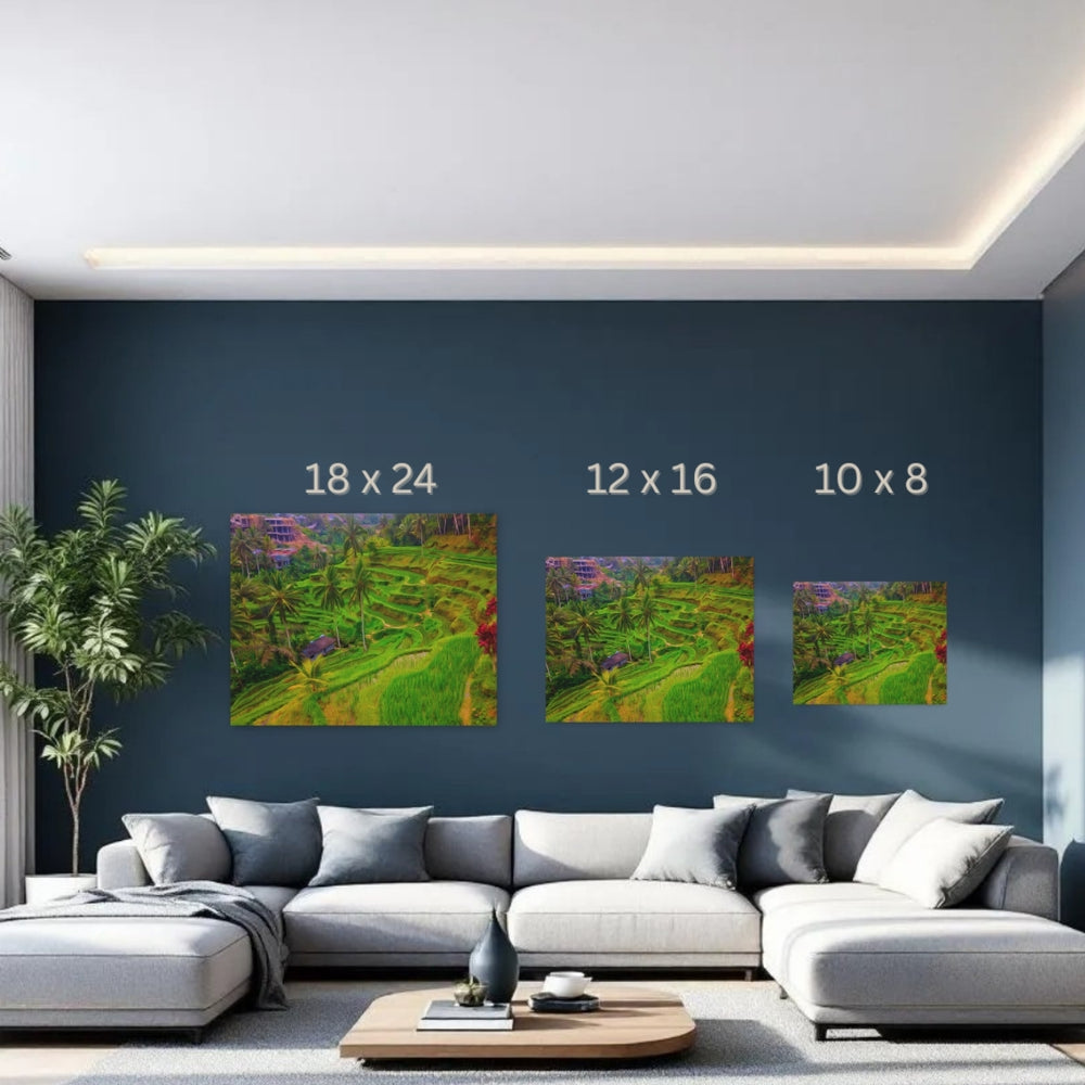 Ubud, Indonesia | Tegalalang Rice Terrace Fields | Original Series Gallery Canvas detail