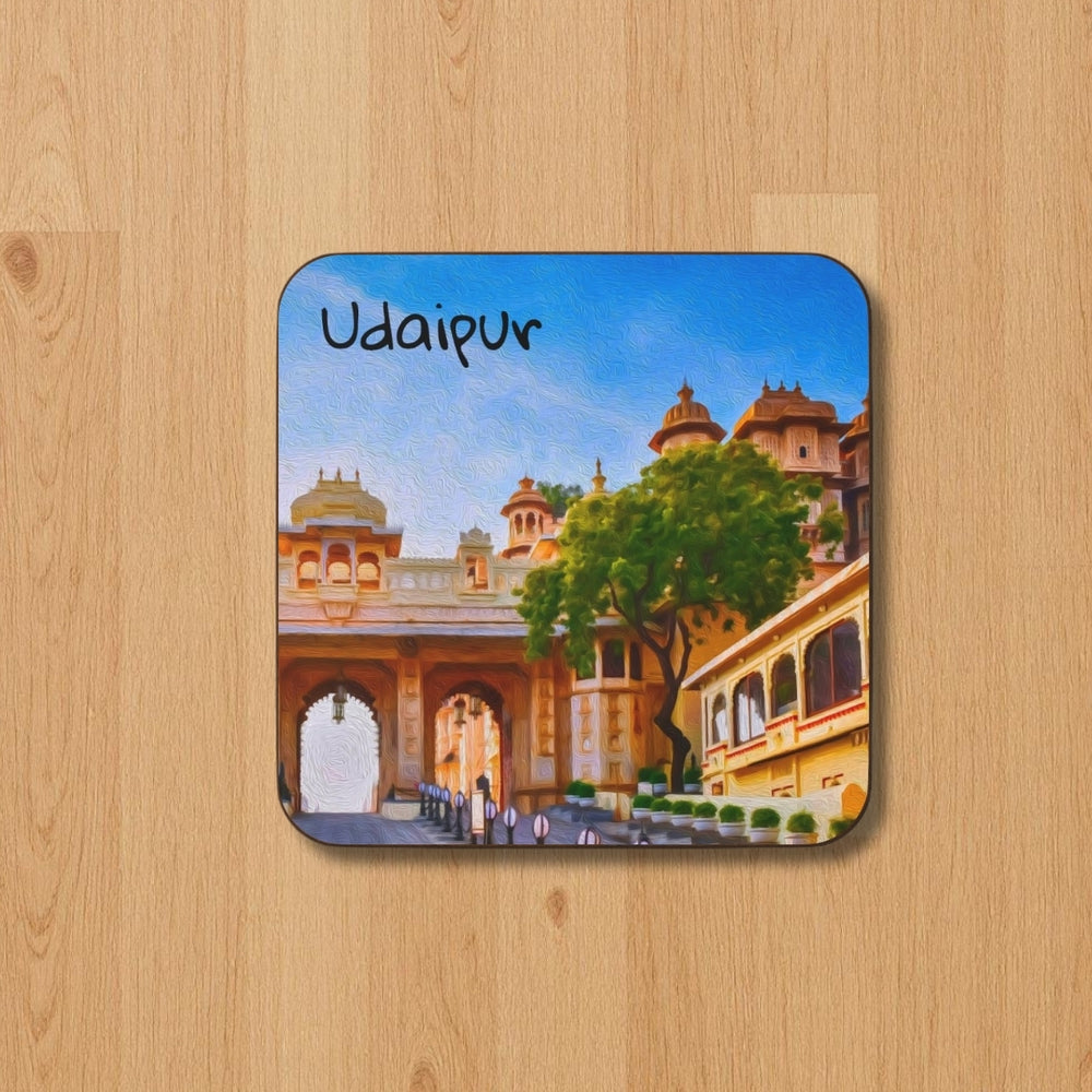 Udaipur, India | City Palace Grand Entrance | Original Series Hardboard Coaster