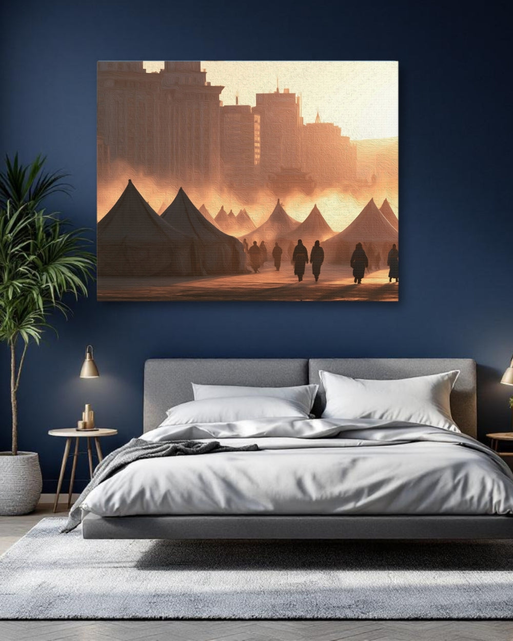 Ulaanbaatar, Mongolia | Nomadic Tents Meet Skyline | Original Series Gallery Canvas detail