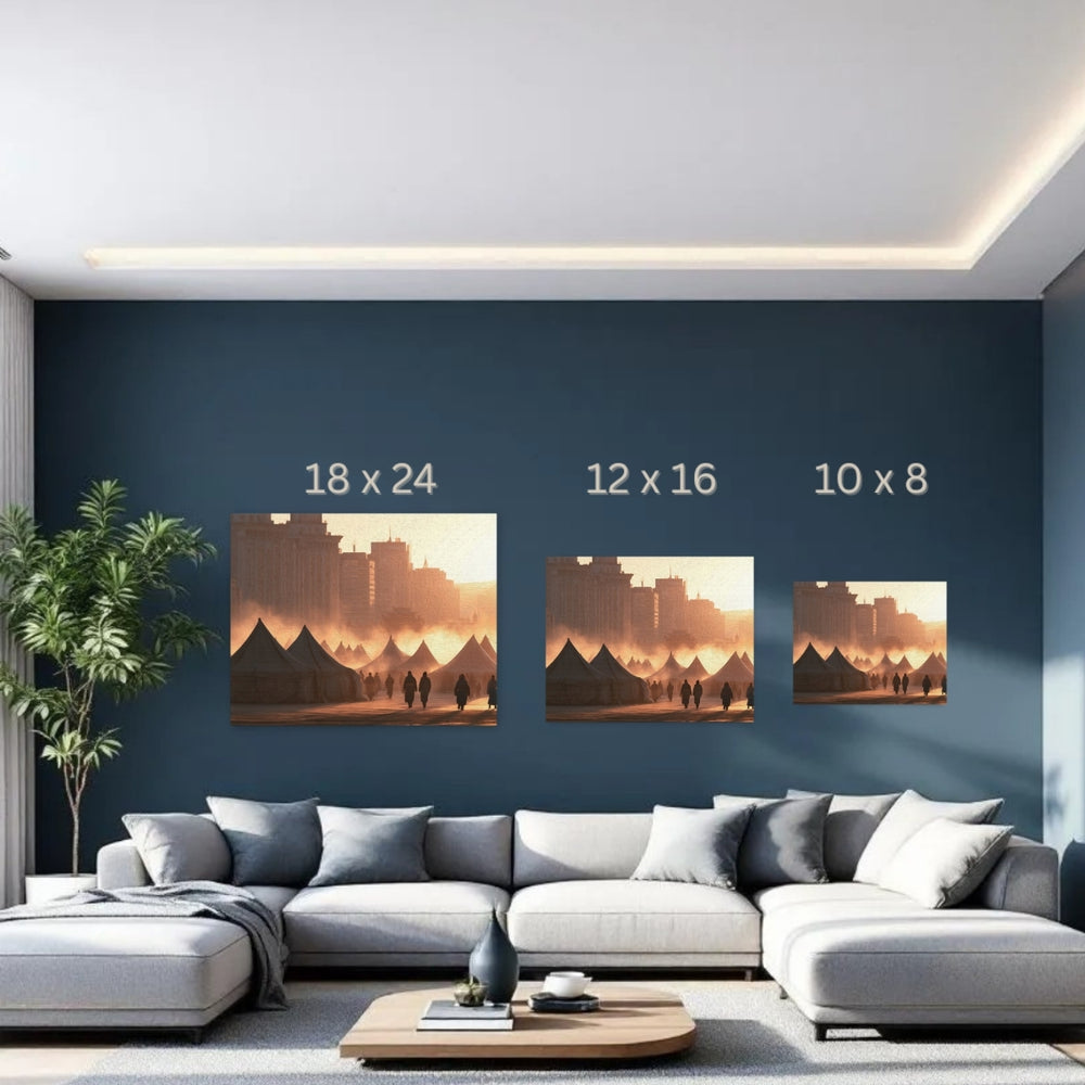 Ulaanbaatar, Mongolia | Nomadic Tents Meet Skyline | Original Series Gallery Canvas detail