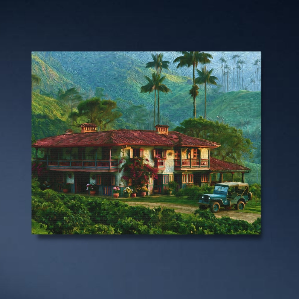 Valle de Cocora, Colombia | Cocora Valley Coffee Hacienda | Original Series Gallery Canvas detail