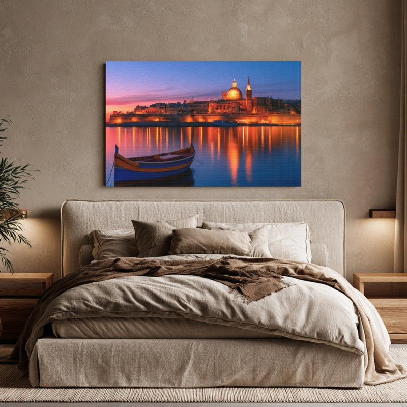 Valletta Waterfront Sunset Skyline — Valletta, Malta, view 6