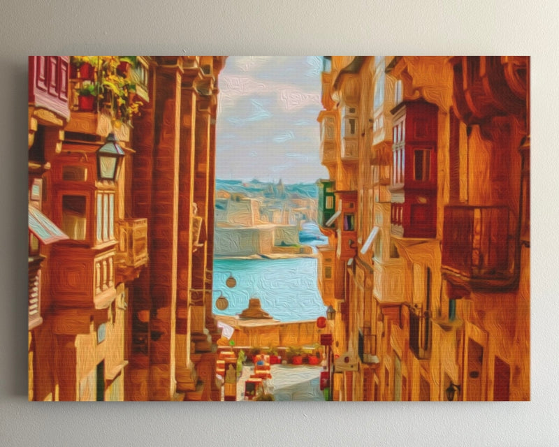 Strait Street Grand Harbour View — Valletta, Malta