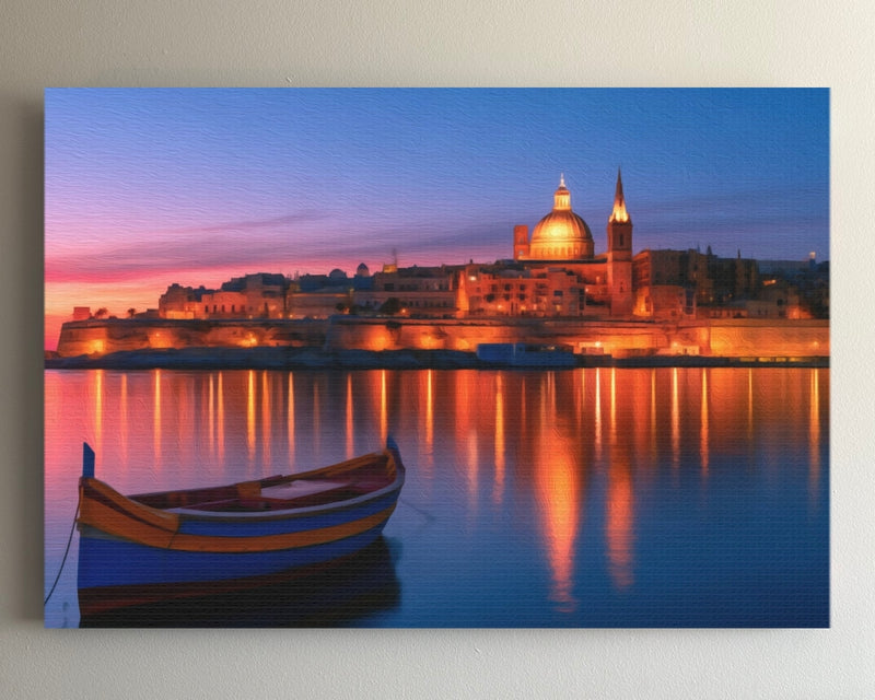Valletta Waterfront Sunset Skyline — Valletta, Malta