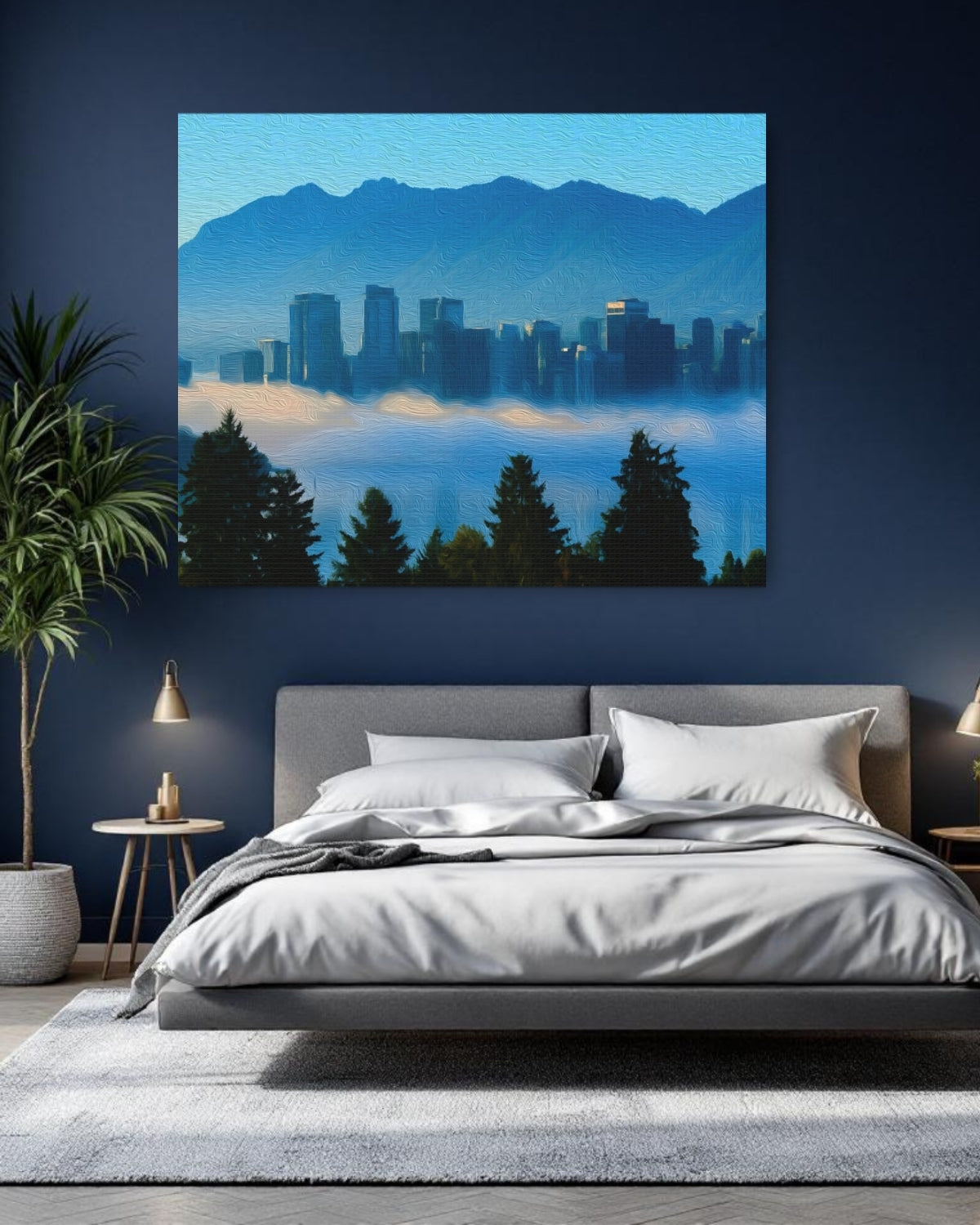 City Skyline Above Fog — Vancouver, British Columbia, study 1