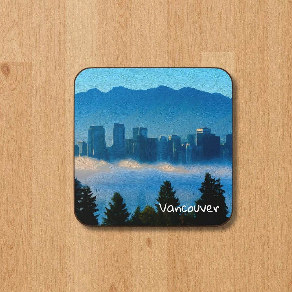 City Skyline Above Fog — Vancouver, British Columbia, study 1