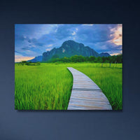 Rice Fields and Karst Mountains — close-up thumbnail