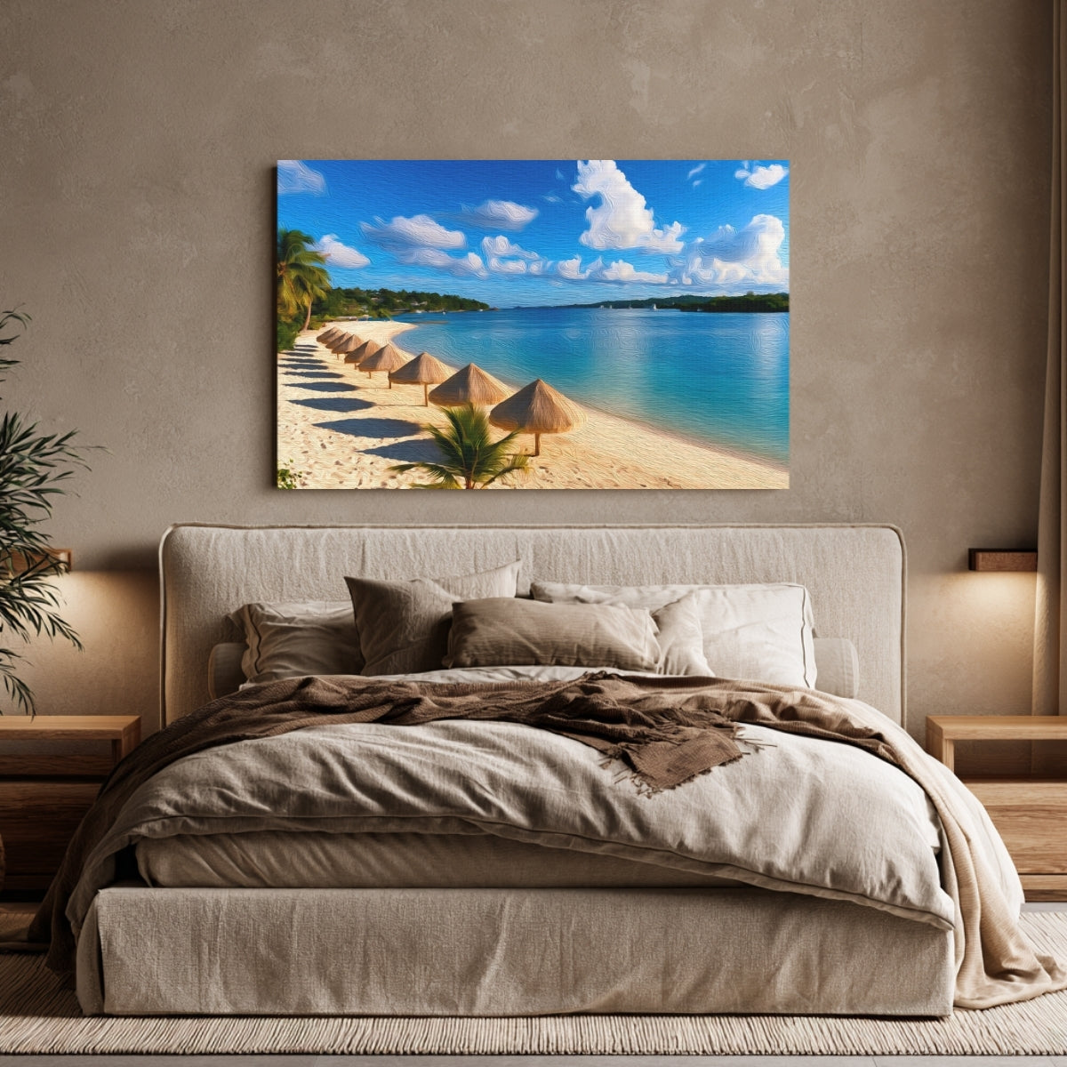 Champagne Beach Thatched Umbrellas — Vanuatu Islands, Vanuatu, view 4