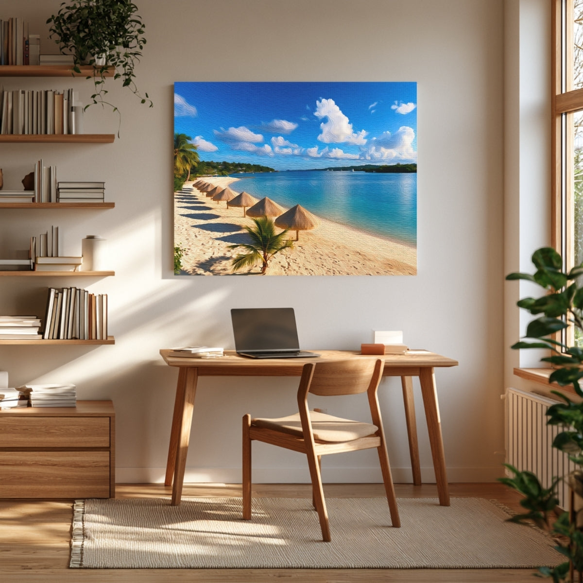 Champagne Beach Thatched Umbrellas — Vanuatu Islands, Vanuatu, view 3