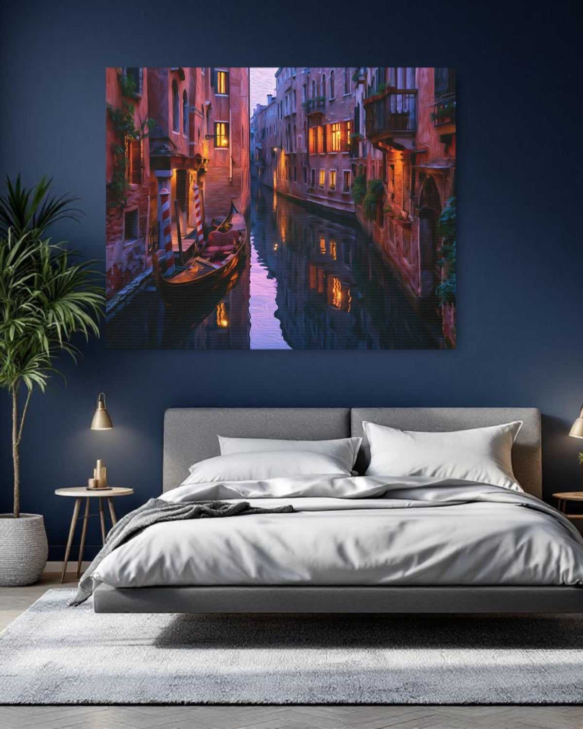 Venice, Italy | Venice Grand Canal Gondola | Original Series Gallery Canvas detail