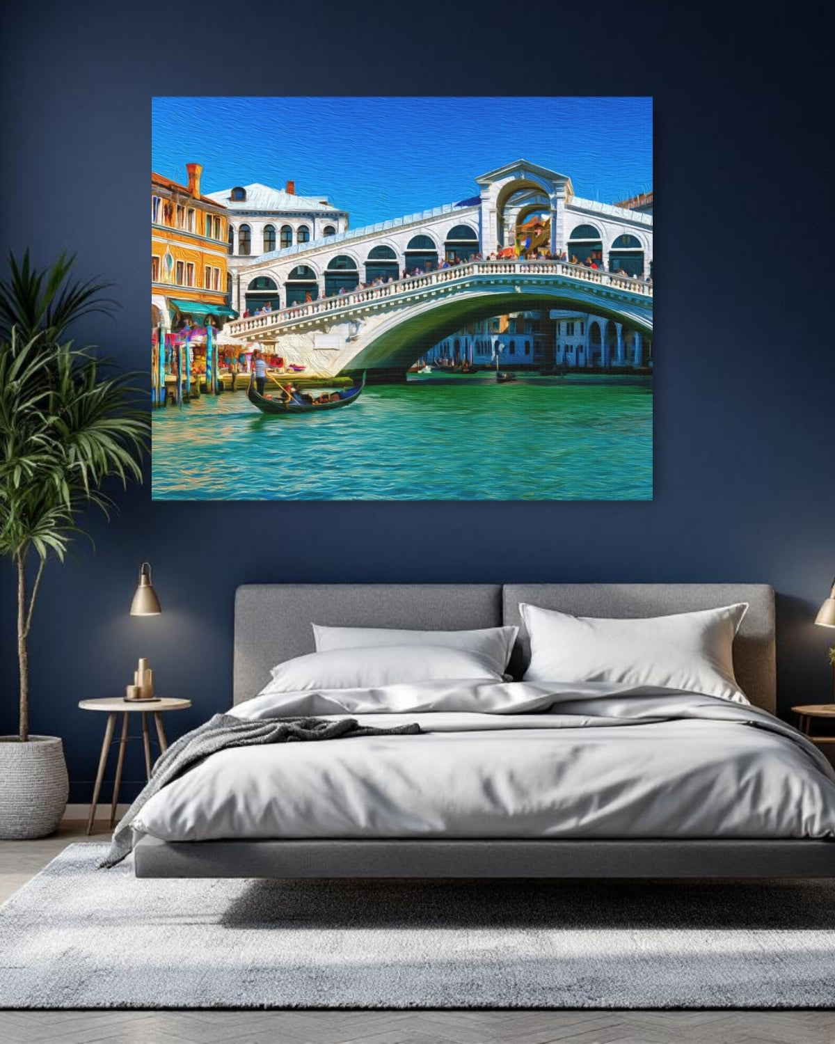 Venice, Italy | Rialto Bridge Grand Canal | Original Series Gallery Canvas detail