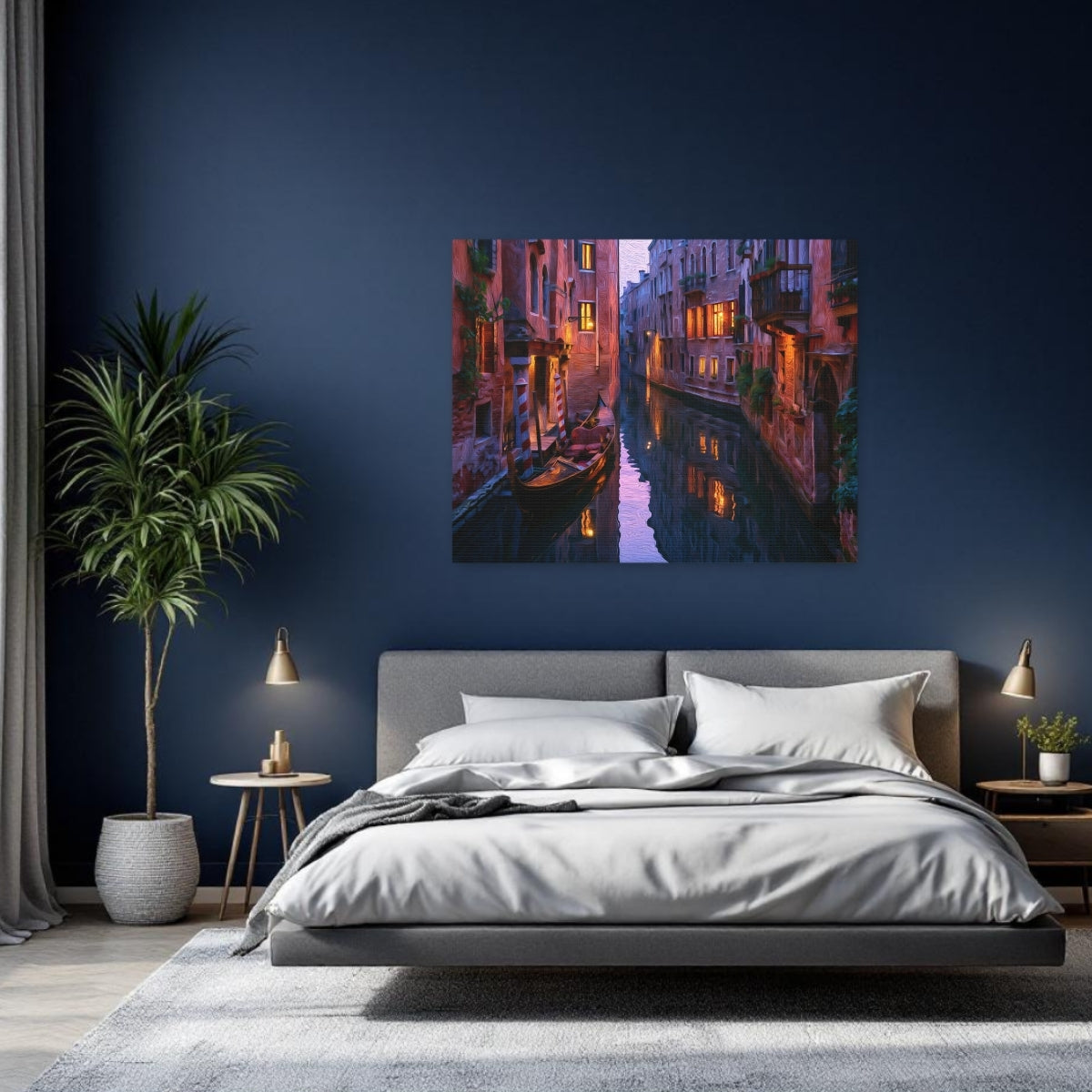 Venice, Italy | Venice Grand Canal Gondola | Original Series Gallery Canvas detail