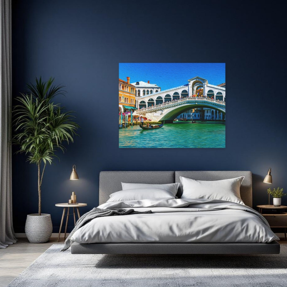 Venice, Italy | Rialto Bridge Grand Canal | Original Series Gallery Canvas detail