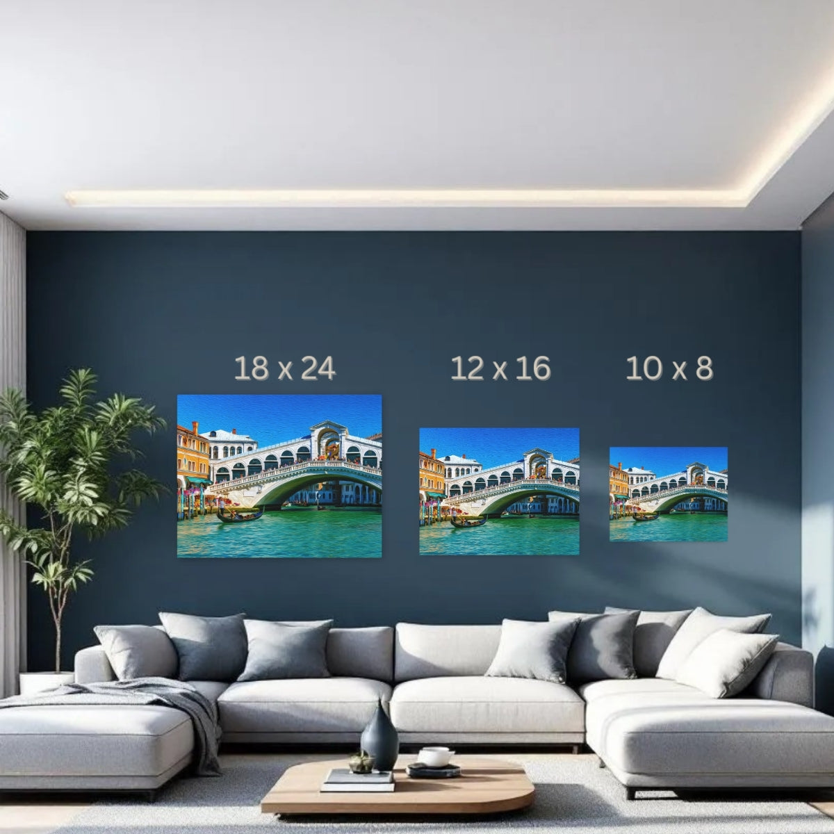 Venice, Italy | Rialto Bridge Grand Canal | Original Series Gallery Canvas detail