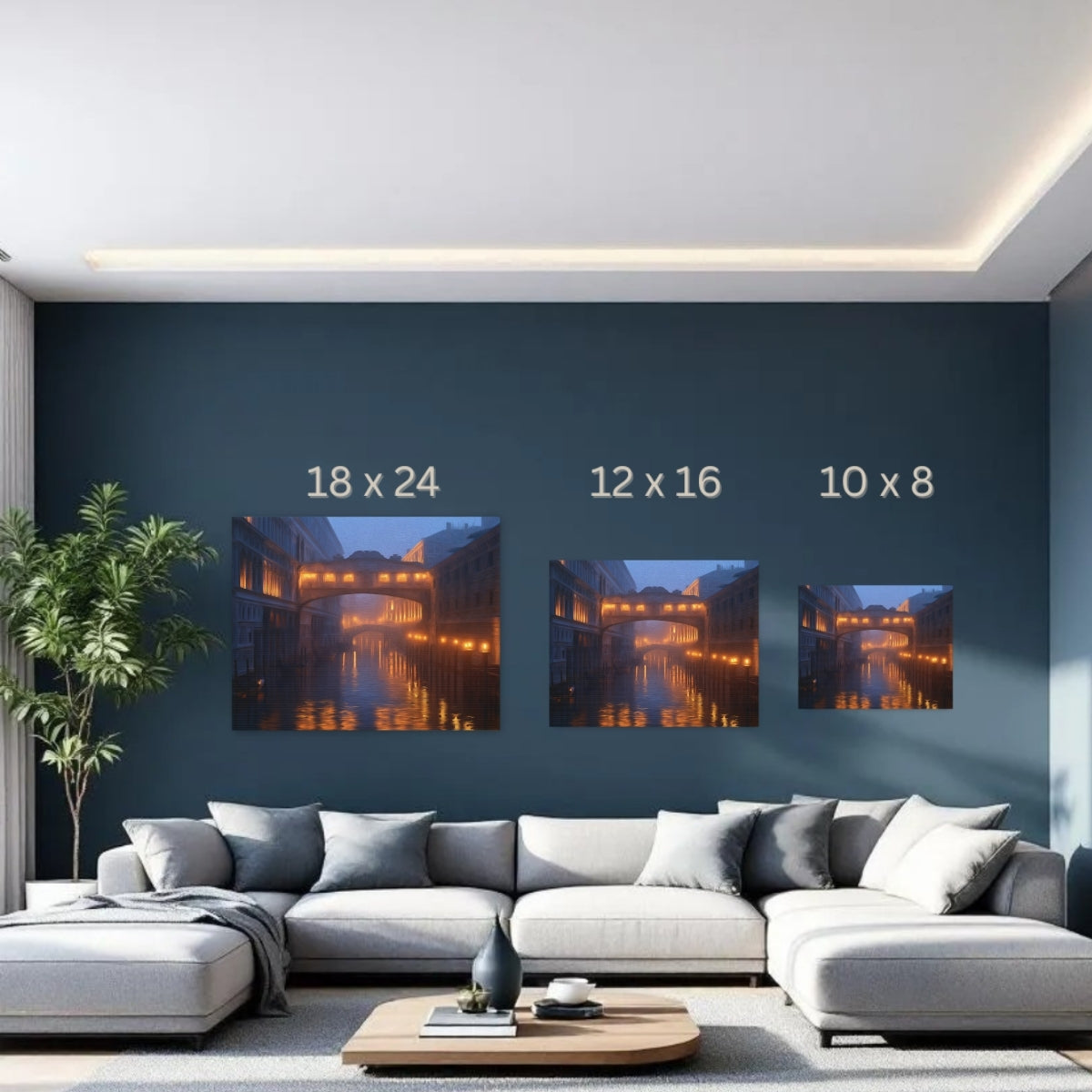 Venice, Italy | Bridge of Sighs Venice | Original Series Gallery Canvas detail