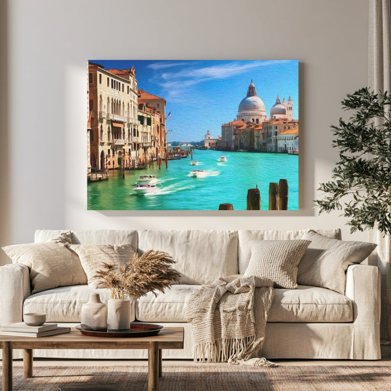 Grand Canal Santa Maria della Salute in a room — Venice, Italy