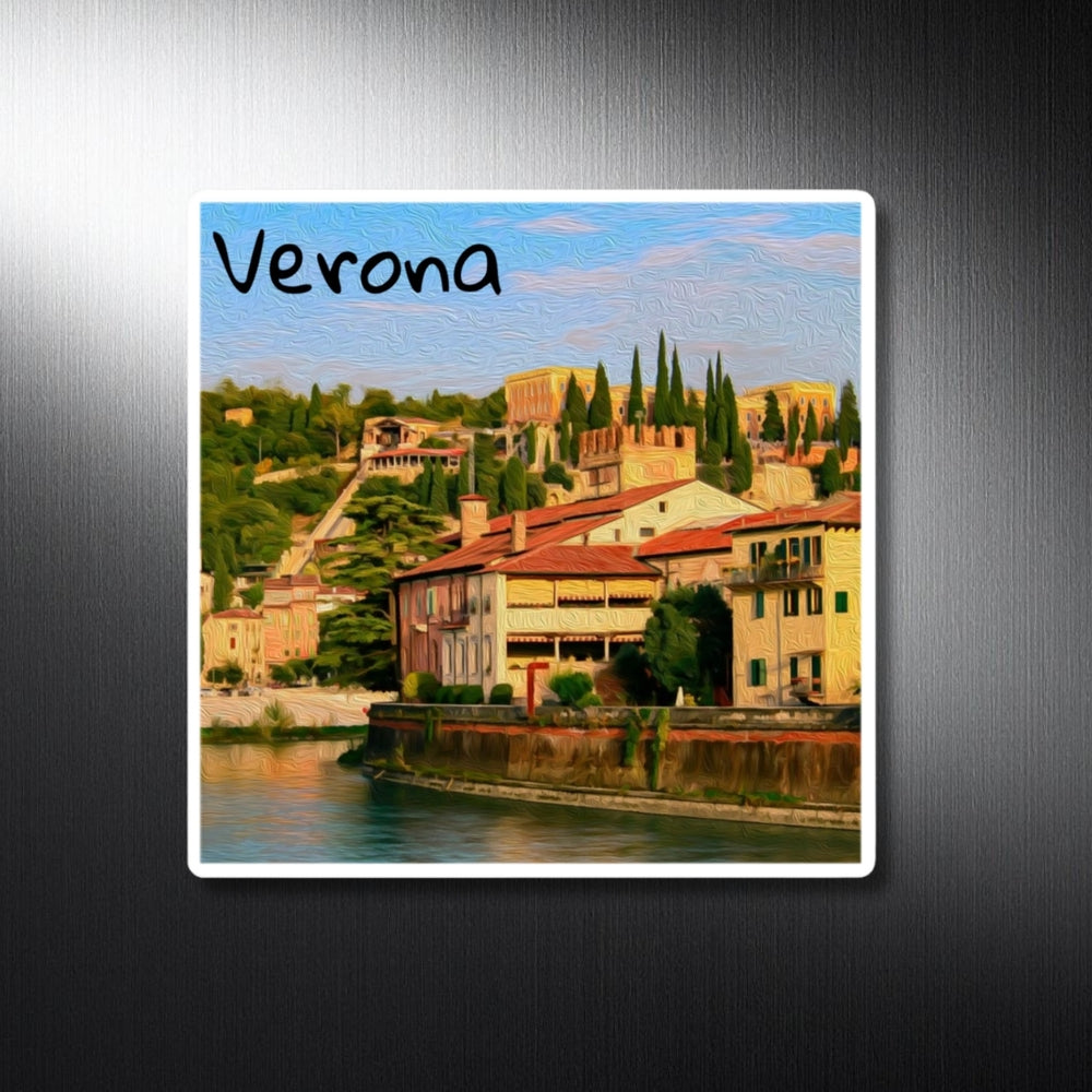 Verona, Italy | Adige River Hillside Views | Original Series Decorative Magnet