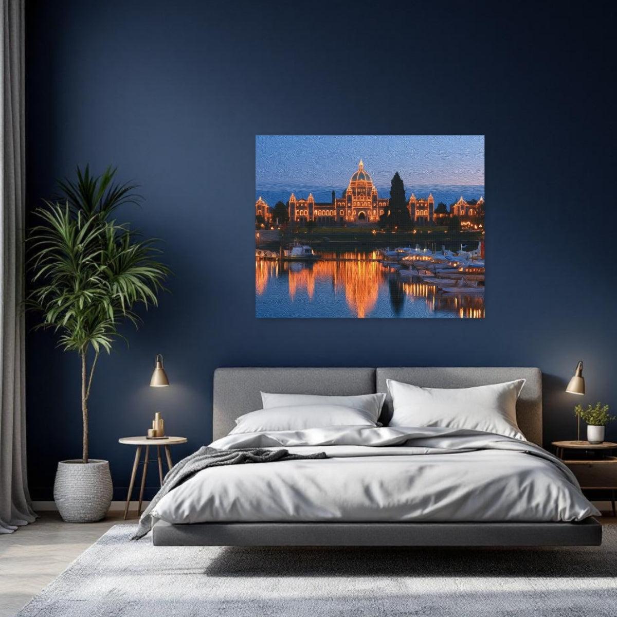 Victoria, British Columbia | BC Parliament Buildings Harbour | Original Series Gallery Canvas detail
