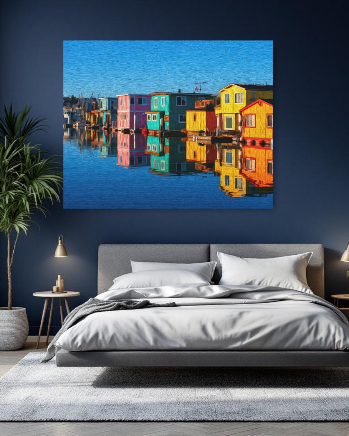 Victoria, British Columbia | Fisherman's Wharf Float Homes | Original Series Gallery Canvas detail