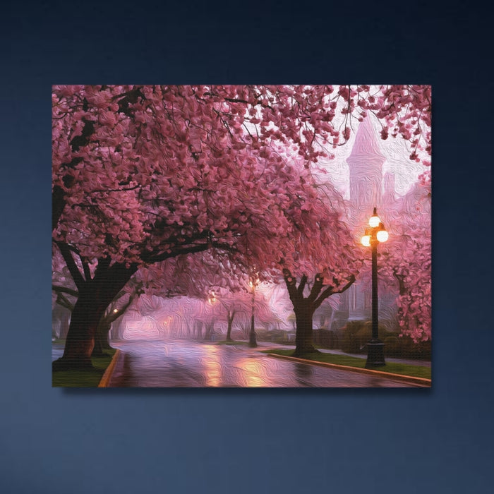 Victoria, British Columbia | Cherry Blossom Avenue Victoria | Original Series Gallery Canvas