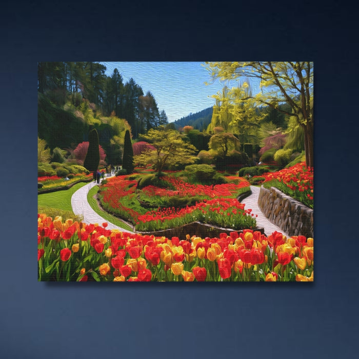 Victoria, British Columbia | Sunken Garden Tulip Bloom | Original Series Gallery Canvas