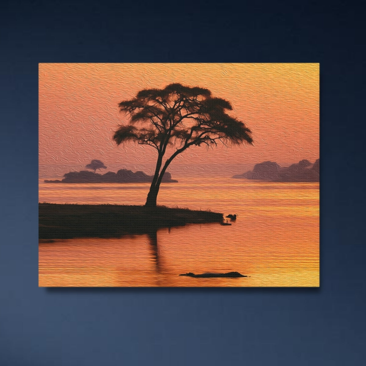 Zambezi River Acacia Sunset — Victoria Falls, Zimbabwe, study 4