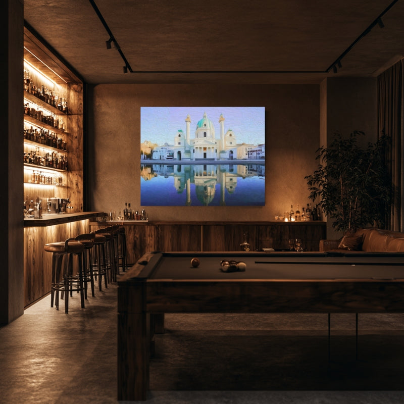 Karlskirche Reflected in Water — Vienna, Austria, view 7
