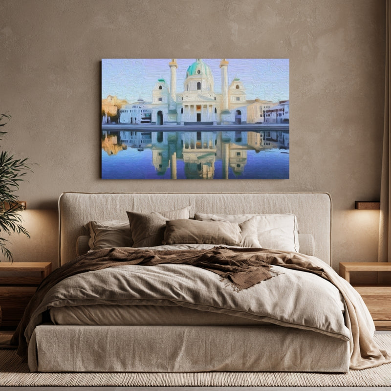 Karlskirche Reflected in Water — Vienna, Austria, view 6