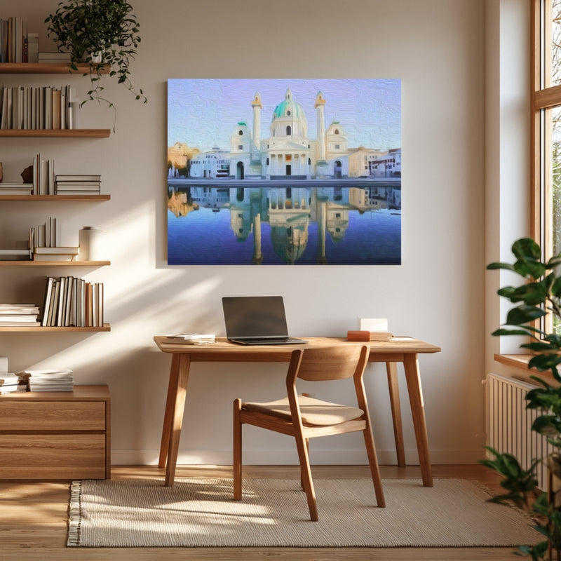 Karlskirche Reflected in Water — Vienna, Austria, view 4
