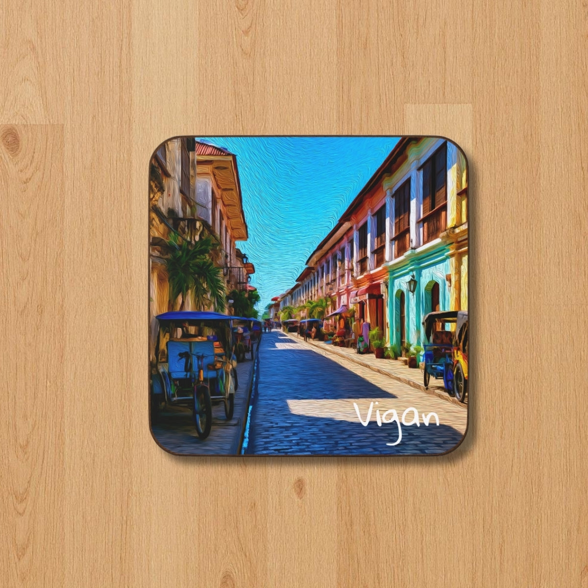 Historic Cobblestone Colonial Street — Vigan, Philippines, study 1