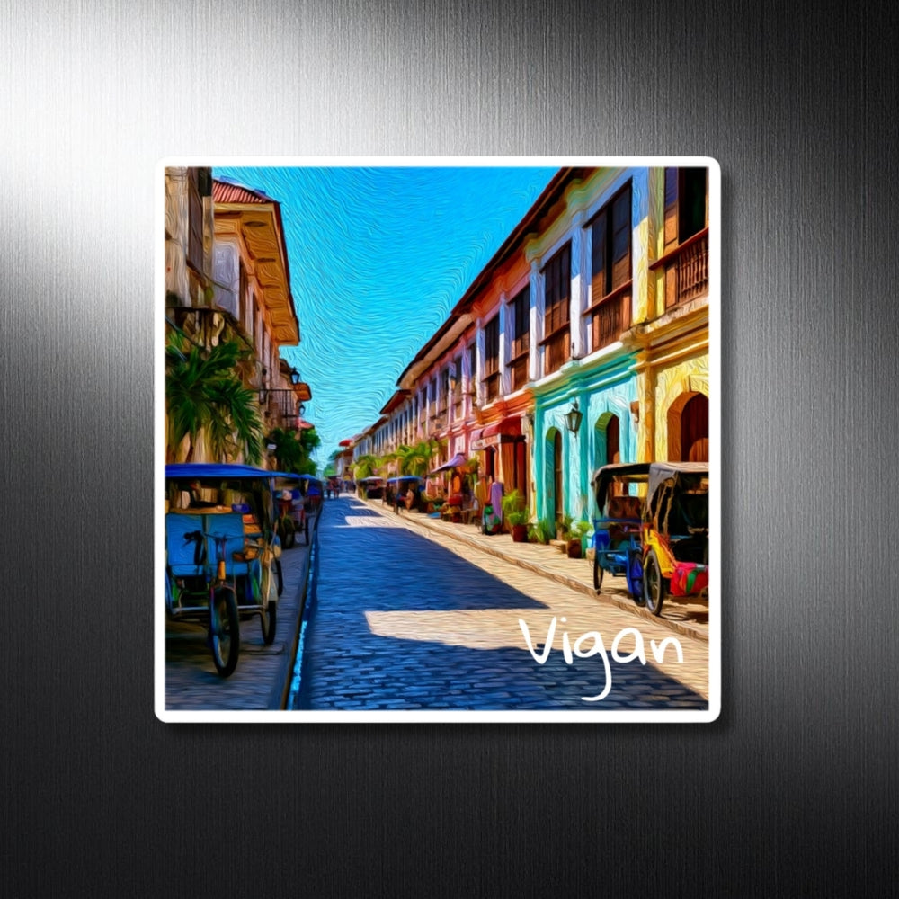 Vigan, Philippines | Historic Cobblestone Colonial Street | Original Series Decorative Magnet