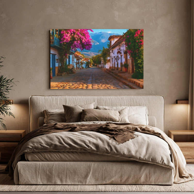 Colonial Cobblestone Street Scene — Villa de Leyva, Colombia, view 6