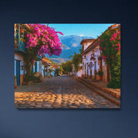 Colonial Cobblestone Street Scene — close-up thumbnail