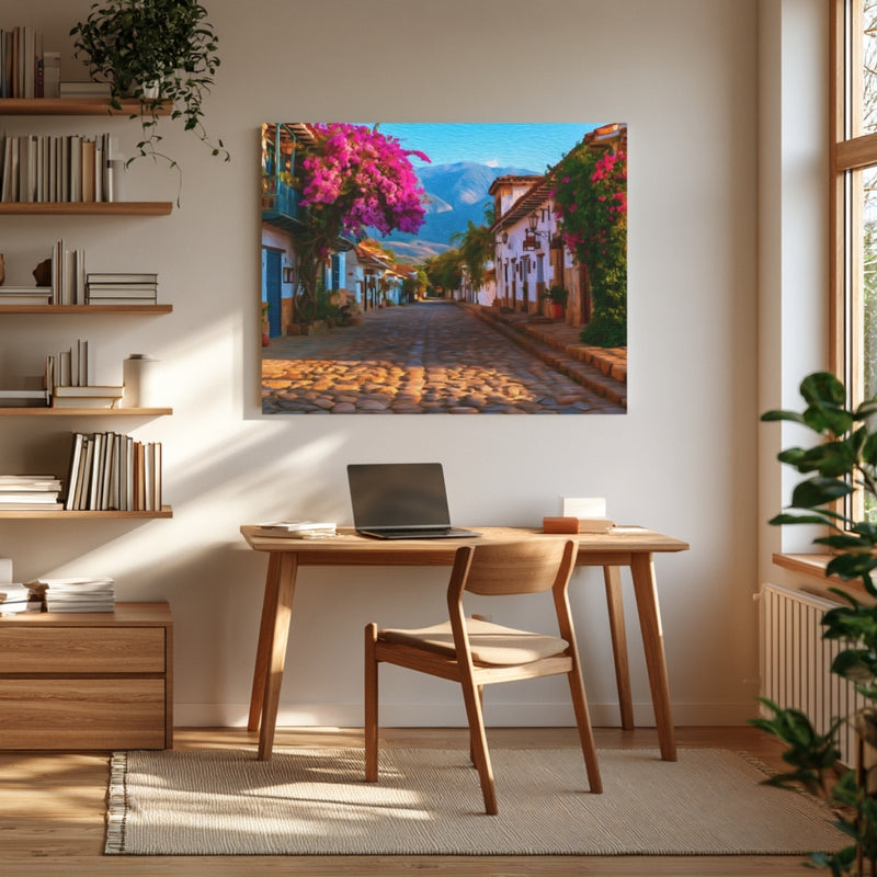 Colonial Cobblestone Street Scene — Villa de Leyva, Colombia, view 4