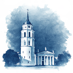 Vilnius canvas wall art