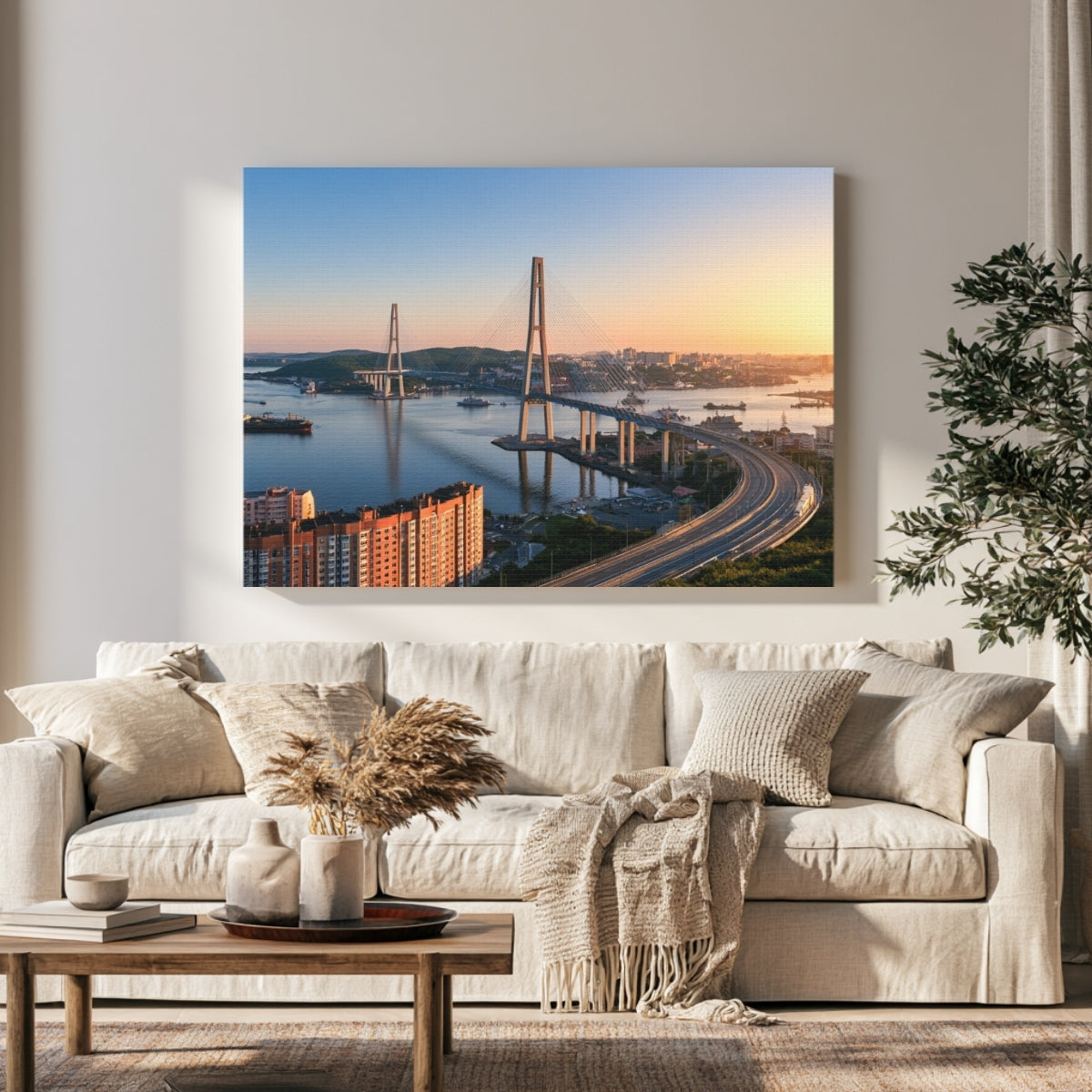 Russky Island Cable Bridge — Vladivostok, Russia, view 1