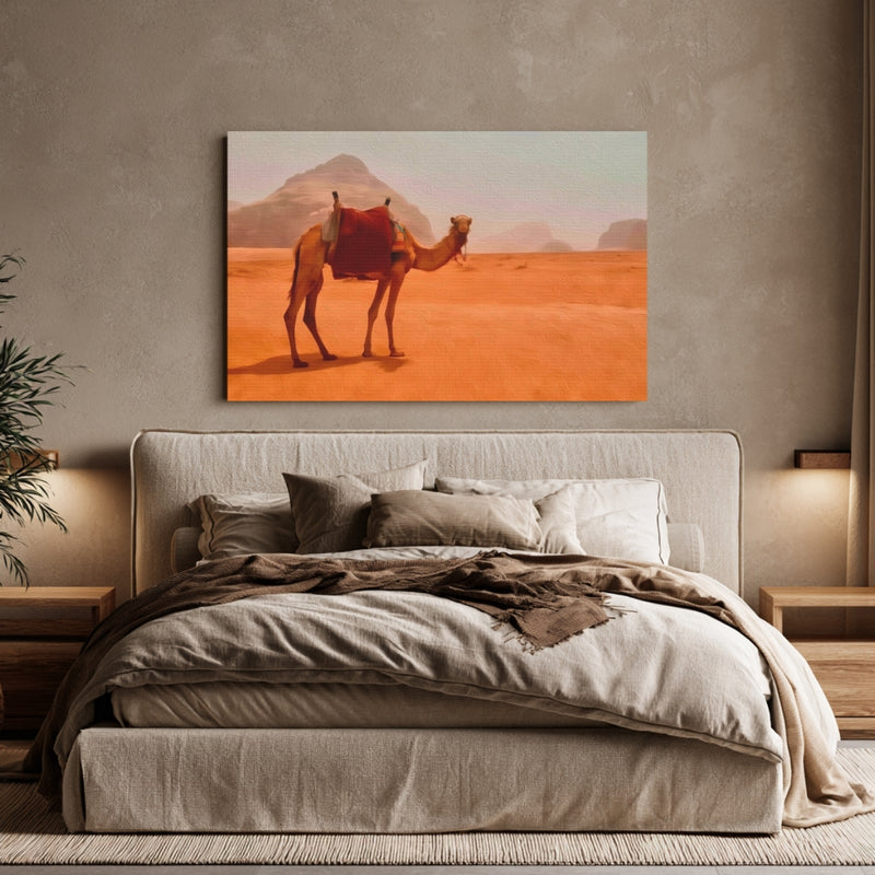 Desert Valley Camel At Dusk — Wadi Rum, Jordan, view 6