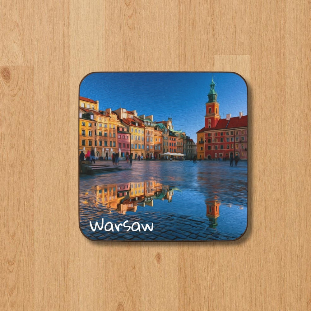 Warsaw, Poland | Old Town Market Square | Original Series Hardboard Coaster