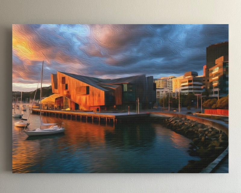 Copper Waterfront At Sunset — Wellington, New Zealand