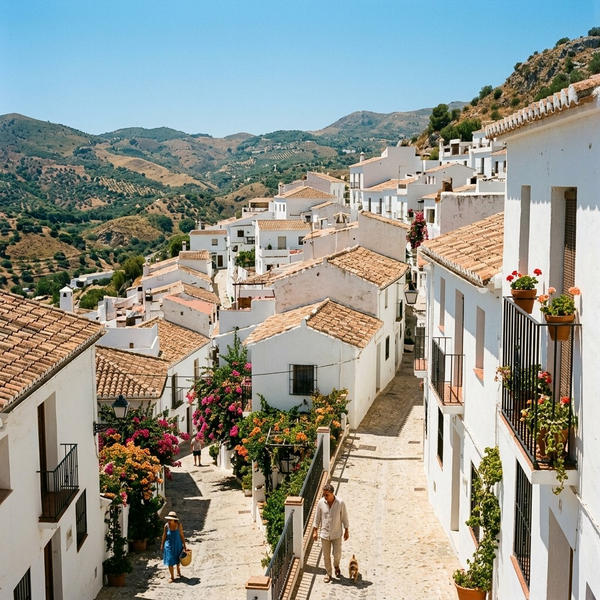 Botanical and pigment specimen study for White Villages of Andalusia, Spain