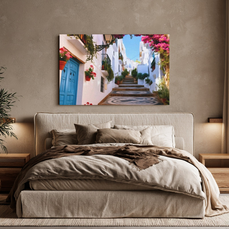 Frigiliana Narrow Cobblestone Street — White Villages of Andalusia, Spain, view 6