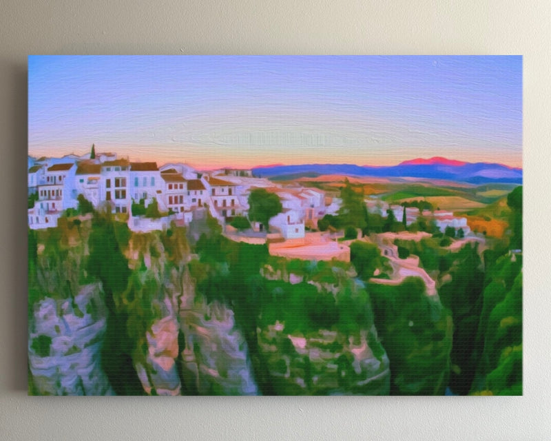 Cliffside White Village Sunset — White Villages of Andalusia, Spain